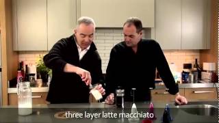 aerolatte  milk frother makes three layer caffè latte macchiato [upl. by Annahsit]