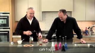 How to make a frappé coffee using an aerolatte milk frother [upl. by Ahsimed]