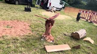 A fabulous range of wooden sculpture at Caerleon festival 2024 [upl. by Yerfdog]