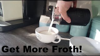 How to Get More Froth from Your Nespresso Coffee Aeroccino  Nespresso tips and help [upl. by Aidnama]